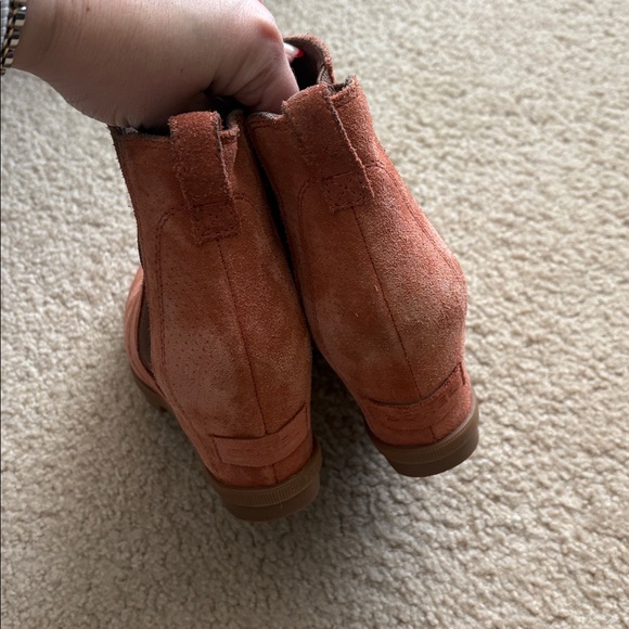 Sorel Joan of Arctic Wedge II Boots Coral Rust Suede Women’s Sz 7.5 - Picture 4 of 9